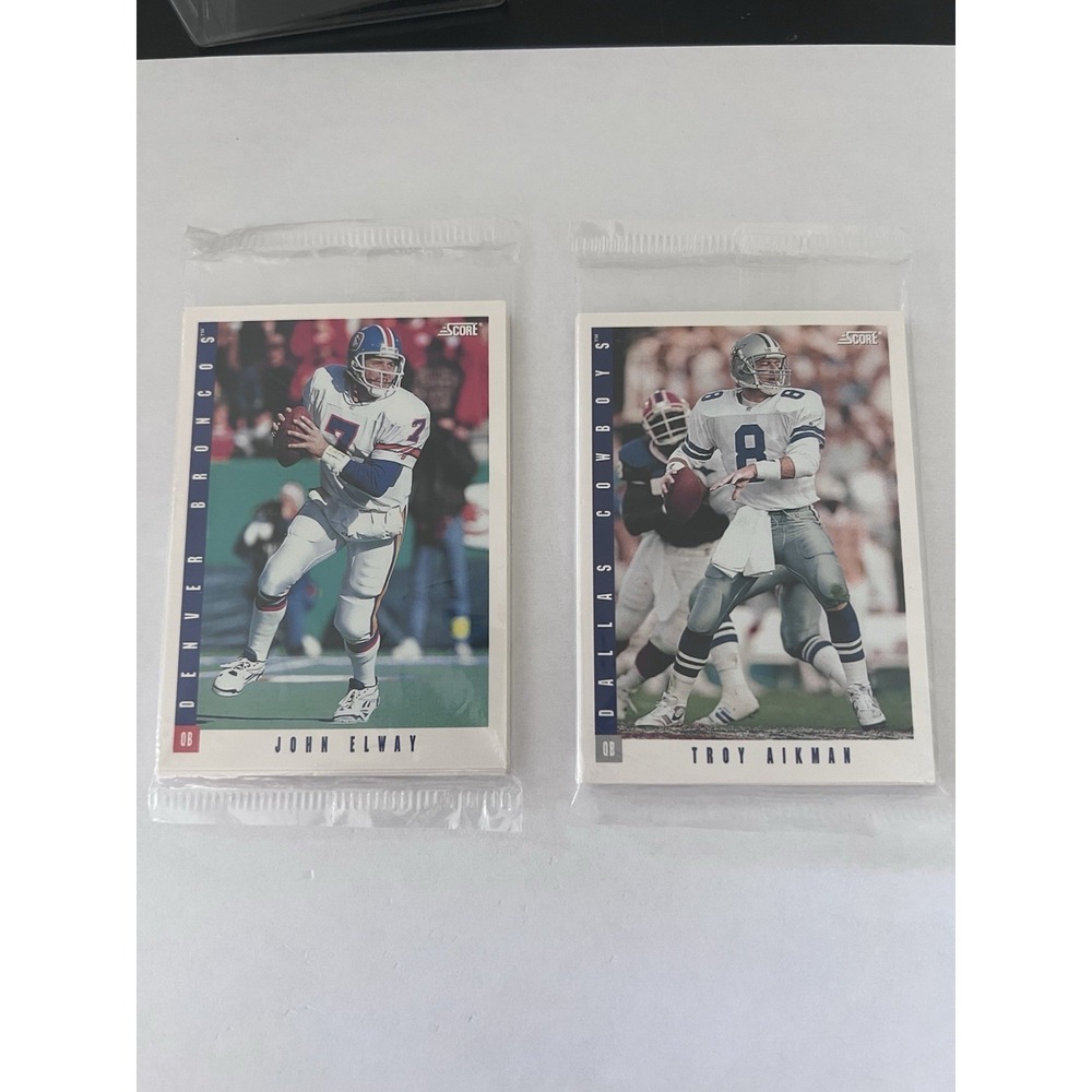 1993 Score NFL Football Ore-Ida Cards 2 Sealed Unopened Pks Elway Aikman Favre